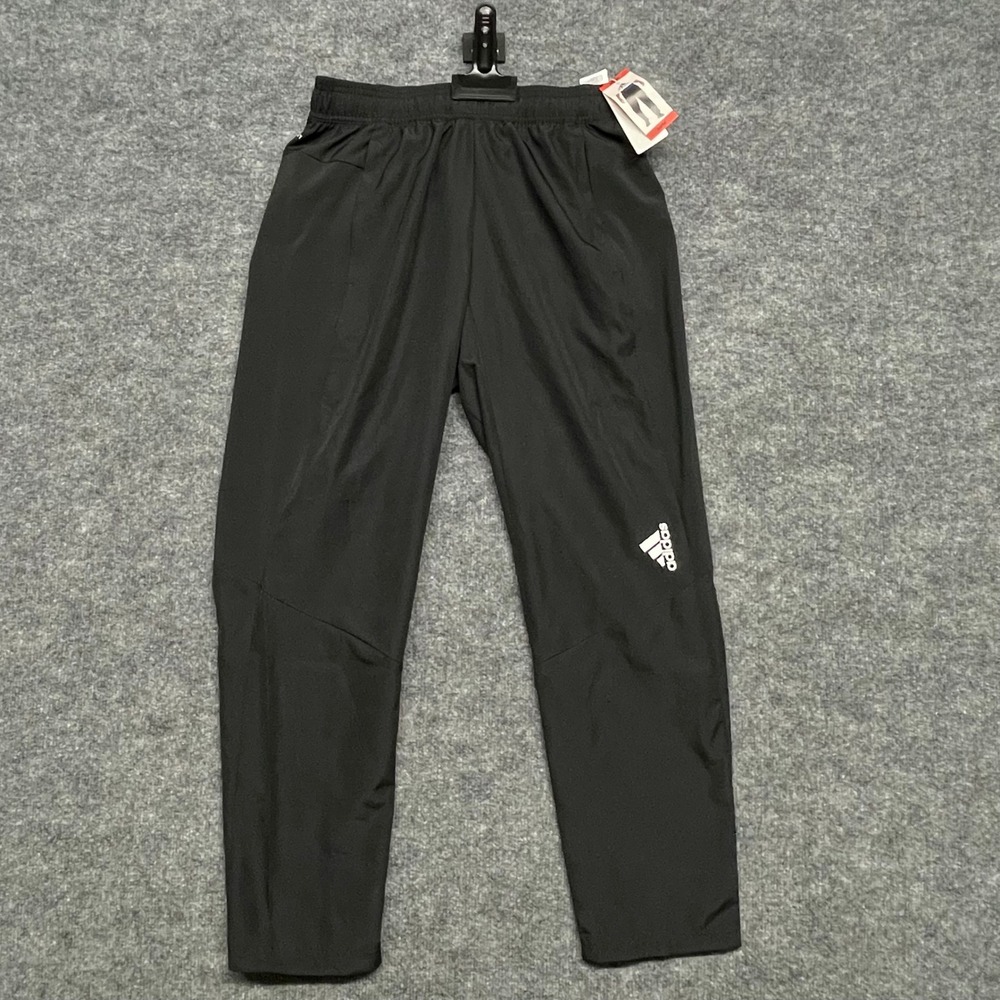 Adidas Pants Mens Medium Black Training Tapered Lightweight Running‎ Joggers NEW